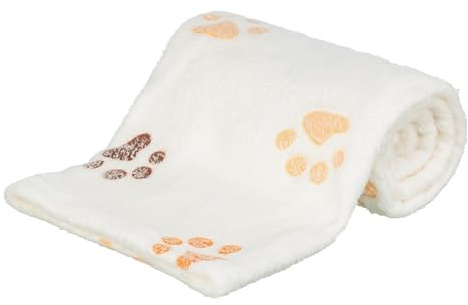 TRIXIE 37177 Decke Lingo, Softfleece, 75 × 50 cm, weiß/beige