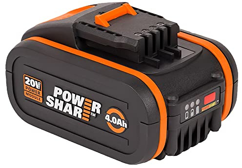 WORX WA3553 Akku 20V 4.0Ah Li-Ion PowerShare Ersatzakku für Elektro- und Gartengeräte