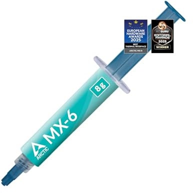 ARCTIC MX-6 (8 g) - Ultimate Performance Wärmeleitpaste | Für CPU, Konsolen, Grafikkarten, Laptops, sehr hohe Wärmeleitfähigkeit, lange Haltbarkeit, nicht leitend, nicht kapazitiv