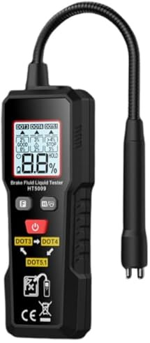 BOROCO Bremsflüssigkeitstester, Bremsflüssigkeitsprüfer mit LED Anzeige für Auto Fahrzeug, Bremsflüssigkeit Diagnosetest Werkzeug kalibriert für DOT3 DOT4 DOT-5.1