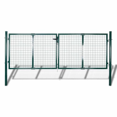 vidaXL Gartentor 289x125/306x175cm Doppeltor Zauntür Tor Garten Zaun Pforte