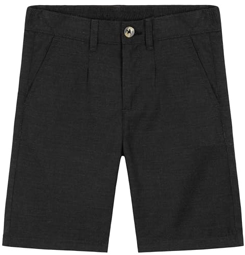 CityComfort Shorts für Jungen, Kurze Chino Hose mit 2 Seitentaschen & Elastischem Bund - Sommer Kleidung für Jungs (Anthrazit, 9-10 Jahre)