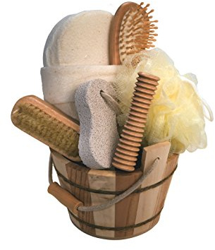 Croll & Denecke 40013 Geschenkset gestreifter Holzbottich