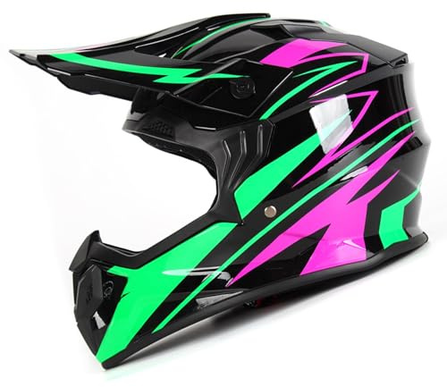 Motocross Helm Kinder, ECE22.06-Zertifizierung, Jugend Motorradhelme, Downhill Fullface MTB Integralhelm Crosshelm Helm, Für Jungen Mädchen Quad Bikes BMX Fahrrad ATV Offroad DH Helm
