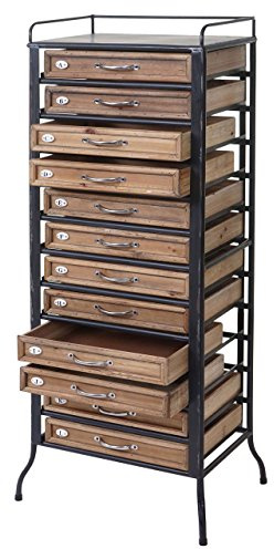 Mendler Apotheker-Schrank HWC-A43, Tanne Holz massiv Vintage Shabby-Look 129x55x38cm