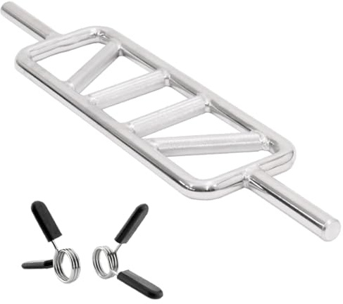 POWER-XTREME Rahmenhantel I Trizepstrainer I Bizepstrainer I Bizepbomber I Hammer-Curls I 30mm I bis 200kg I 86cm I 2 Federverschlüsse I verchromt I Kreuzrändelung I Bizeps Trizeps Stange