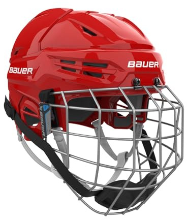 Bauer Eishockey Helm Combo Re-Akt 55 Senior rot