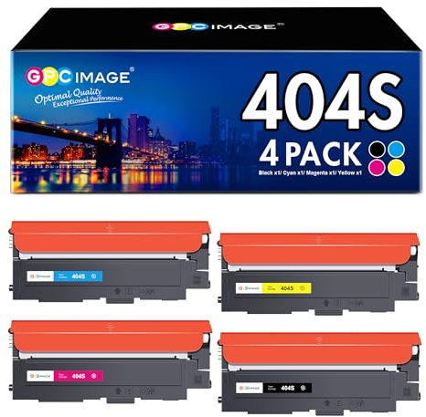 GPC IMAGE CLT-P404C Tonerkartusche Kompatibel für Samsung CLT-K404S C404S Y404S M404S Toner für Xpress SL C480W C480FW C430W C480FN C480 C430 C48X C43X Series (4er-Pack, Schwarz Cyan Gelb Magenta)