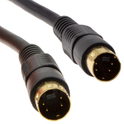 kenable SVHS S-Video Stecker Zum Stecker Video Kabel 4 Polig mini DIN Vergoldeten 1,5 m [1.5 Meter/1,5m]