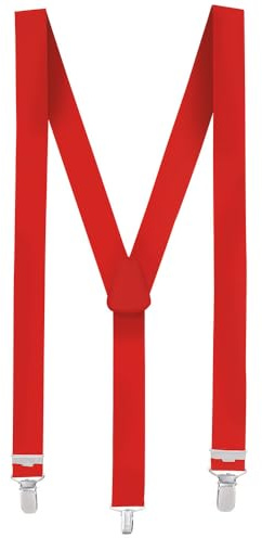 Boland - Hosenträger, verstellbar, elegant, 20er Jahre, Gatsby, Karneval, Halloween, Fasching, Mottoparty, Verkleidung, Theater, Accessoire, Rot