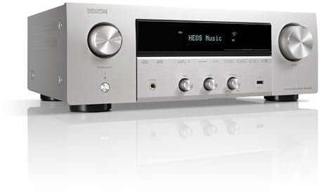 Denon DRA-800H Stereo Receiver & Verstärker, Alexa Kompatibel, 5 HDMI Eingänge, Phono-Eingang, Bluetooth & WLAN, DAB+ Radio, Musikstreaming, AirPlay 2, HEOS Multiroom
