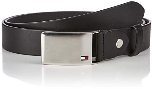 Tommy Hilfiger Herren Gürtel TH Plaque Belt 3.5 Adj Ledergürtel