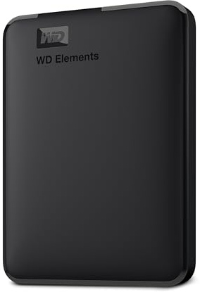 Western Digital Elements Portable externe Festplatte 2 TB (mobiler Speicher, USB 3.0-Schnittstelle, Plug-and-Play, für Windows formatiert) Schwarz
