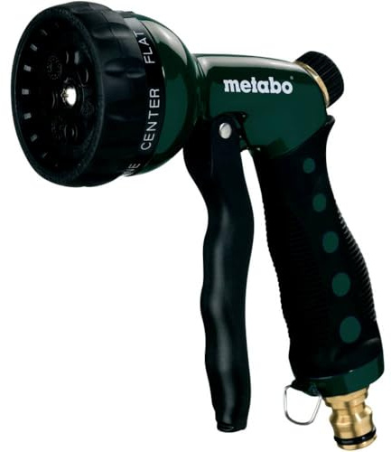 metabo Gartenbrause GB 7 Metall-Spritze mit 7 Strahlarten | Multifunktionale Metall-Brause mit stufenloser Wassermengenregulierung.