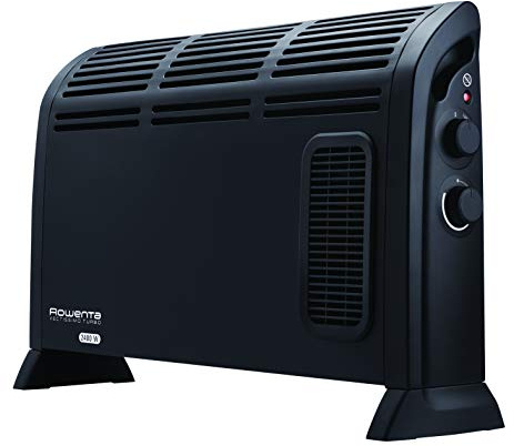 Rowenta CO3035 Konvektor- Heizlüfter Vectissimo | Zwei Leistungsstufen | Elektro- Heizung | Innenraum | Für 25 m² Räume, Schwarz