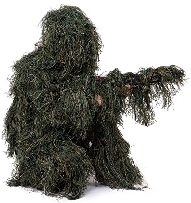 NINAT Ghillie Anzug Camo 3D Leafy Gear Jungle Jagd Camouflage Kleidung, Woodland Camouflage