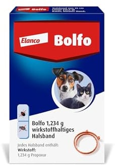Bolfo Zecken- und Flohhalsband für Katzen & kleine Hunde (35 cm), langanhaltender Schutz gegen Zecken & Flöhe in Puderform, mit Sicherheitsverschluss