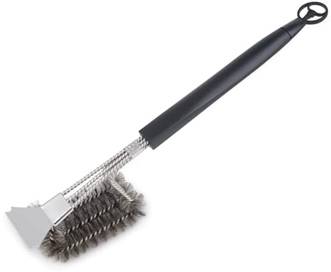 MOESTA-BBQ 10218 Profi Brush No 1, aus Edelstahl, leicht zu reinigen | 100 %-Grillbürste spülmaschinenfest, Modell 2025 mit Stier-Emblem