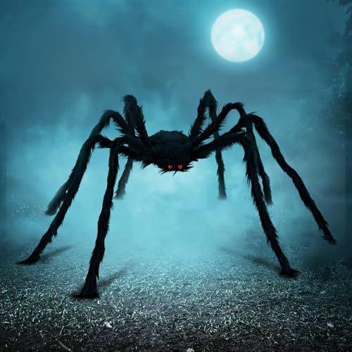 JOYIN 1.52 Meter Halloween Outdoor Dekorationen Haarige Spinne (Schwarz)