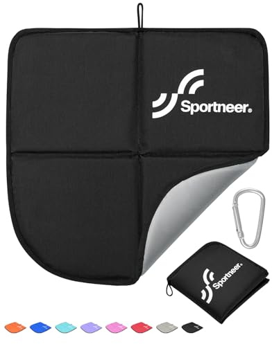 Sportneer Sitzkissen Outdoor, Sitzunterlage Outdoor Wasserdicht Oxford-Stoff Thermo Sitzkissen Faltbar FüR Camping, Wandern, Stadion Und Unterwegs，grau