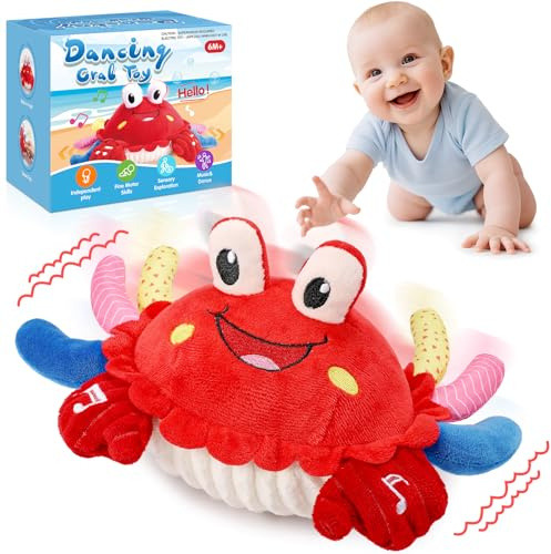 Toyzey Krabbe Baby Spielzeug ab 6 7 8 9 10 12 Monate,Musikalische Krabbelspielzeug ab 1 Jahr,Tummy Time Toys Babyspielzeug ab 1 2 Jahr Mädchen Jungen,Geschenk für Neugeborenes Junge Mädchen Kinder