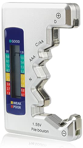 Mesee Digitaler Batterietester, Battery Checker, Batteriemessgerät, LCD Display Digital Checker, Universal Batterieprüfer Volt Prüfgerät für AA, AAA, C, D, N, 9V Knopfzellen Kleine Mini-Batterien