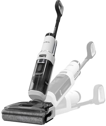Tineco Floor ONE S6 Stretch Lite Nass Trockensauger, 180°Lay-Flat Nasssauger, Zentrifugallufttrocknung, 40min Laufzeit, Beidseitige Kantenreinigung, erreichen in niedriger Möbel für Tierhaare