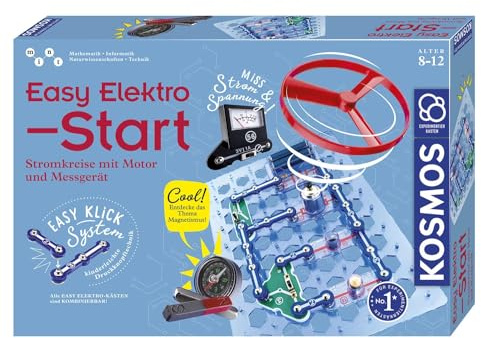 Kosmos 620547 Easy Elektro - Start, Spannende Stromkreise mit Motor und Messgerät erforschen, Experimentierkasten zu Elektrotechnik