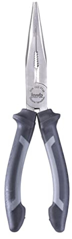 kwb Flachrund-Zange/Flach-Zange 200 mm 382310, nach DIN ISO 5745, gerade Form, Schneidkanten gehärtet, CV-Stahl