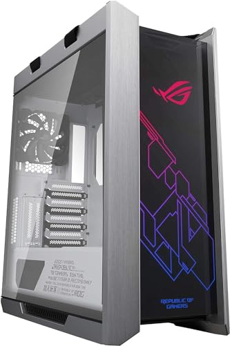 ASUS ROG Strix Helios White Edition Gaming Gehäuse | RGB, EATX/ATX, GPU, Aluminium, Aura Sync, 420mm-Radiatorunterstützung, weiß
