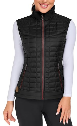 Little Donkey Andy Leichte Puffer Weste Damen Warme Ärmellose Outdoorjacke Wandern Reisen Laufen