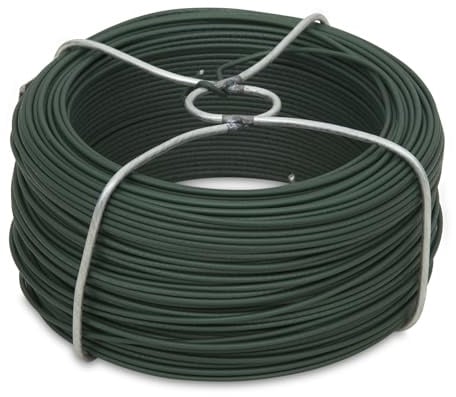Windhager Gartendraht, 60 m, Stärke 1,4 mm, grün, verzinkt mit Kunststoffummantelung, Bindedraht, 06226
