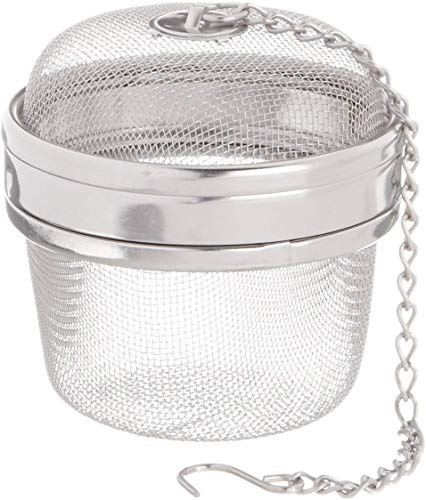 Küchenprofi Tee-/ Gewürzkugel, rostfreier Edelstahl, 6,5 cm Ø, Teesieb für losen Tee, Gewürzei, Teeei, Gewürzsieb zum mitkochen, Silber
