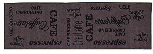 andiamo Küchenläufer Espresso Kurzflor Läufer Küchenteppich - Teppich Küche 57 x 120 cm braun