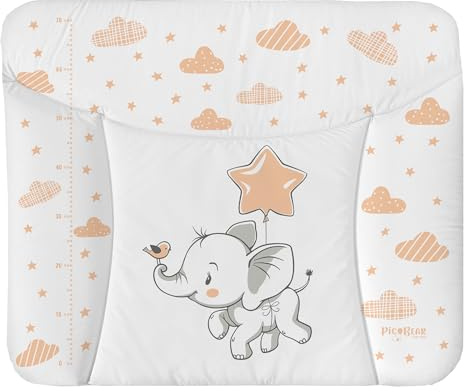 pic Bear Wickelunterlage für Babys bequem gepolstert, abwaschbar (Babyfant) | Mit 80x72 cm bietet die Wickelauflage ausreichend Platz zum Wickeln und passt ideal auf viele Wickeltische und Kommoden
