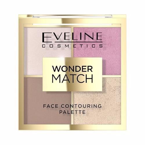 Eveline Cosmetics Wonder Match Multifunktionale Gesichts-Palette - Bronzer, Rouge, Highlighter & Puder - Vegane Formel mit Schokoladenduft für Tages- und Abend-Make-up