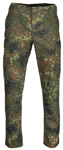 Mil-Tec US BDU Feldhose R/S 'Slim Fit' für Herren • Ripstop Cargohose mit Knie- & Gesäßverstärkung • Verstellbarer Bund & Beinabschluss • Aus 100% Baumwolle für Arbeit & Freizeit