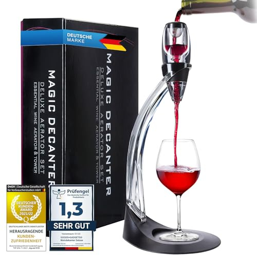 Weinbelüfter Wein-Dekanter Dekantierer; Weinlüfter Deluxe Wein-Ausgießer mit Ständer; Magic Decanter (Deluxe)