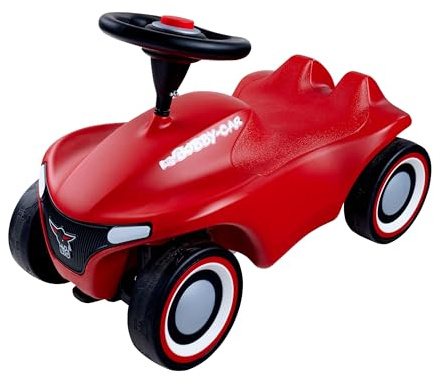 BIG-Bobby-Car-Neo Rot - Rutschfahrzeug für drinnen und draußen, Kinderfahrzeug mit Flüsterreifen im modernen Design, für Kinder ab 1 Jahr