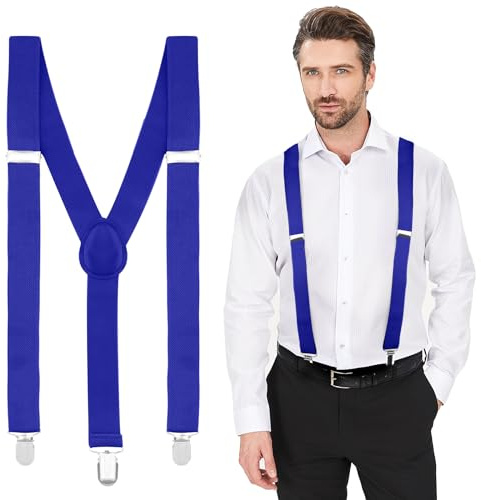 Pfanner Hosenträger für Damen und Herren, Schmal, Extra Stark, für Arbeits- und Skihosen, Blau
