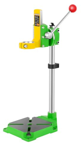 Bohrständer 90° drehbar für Bohrmaschinenständer - Multifunktions-Werkbank mit Kragendurchmesser 38-43 mm | Inkl. 3 Kunststoffköpfen (Innendurchmesser: 38-42 mm, 40 mm, 27 mm)