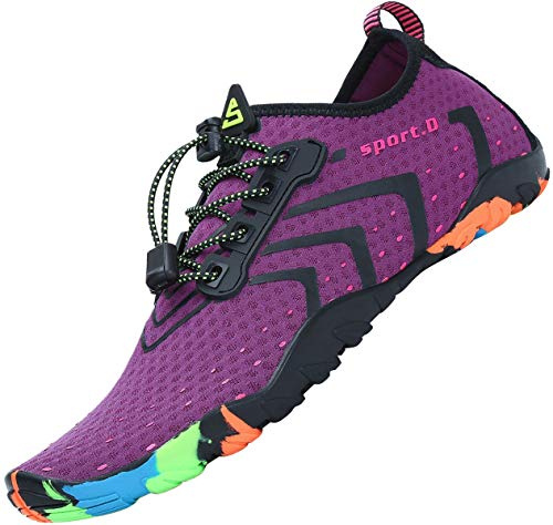 SAGUARO Badeschuhe für Herren Damen - 7/9 Drainagelöcher Schnelltrocknende rutschfest, Gr 35-48