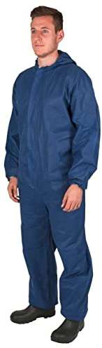 Kerbl 3432 Polypropylen Einweg Overall, Größe L, blau