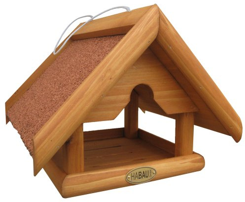 HABAU Futterhaus Bergfink - Vogelhaus für Wildvögel mit Kordel zum Aufhängen
