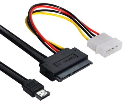 CY 50 cm eSATAp Power ESATA Combo auf SATA 22pin & IDE 4pin 5V 12V für 3,5/2,5 Zoll Festplatten-Datenkabel