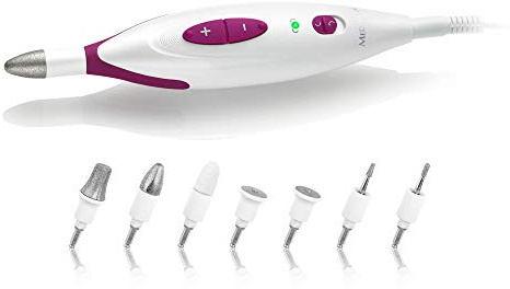 medisana MP 815 elektrisches Maniküre & Pediküre-Set mit 7 Nagelpflege Aufsätzen, 2 Geschwindigkeitsstufen für Nägel, Nagelhaut und Hornhaut