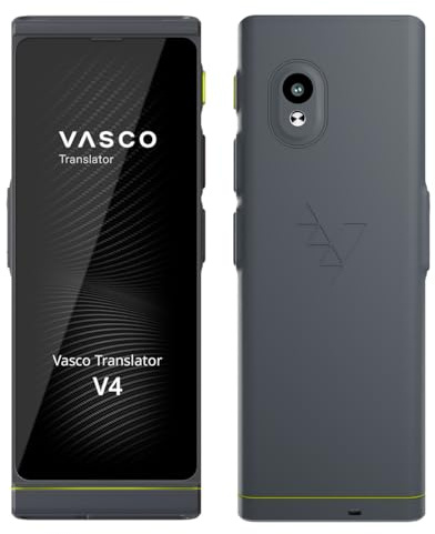 Vasco Translator V4 Sprachübersetzer | Übersetzungsgerät | Übersetzt lebenslang gratis | 108 Sprachen | Spracheingabe und Sprachausgabe | Foto Übersetzer | Farbe: Stone Grey