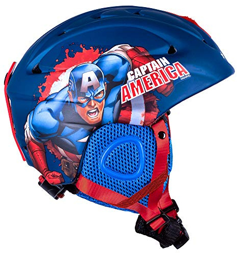 SEVEN POLSKA 9054 Marvel Ski Helmet Avengers Captain America, blau