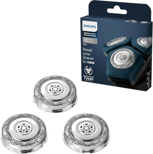 Philips SH71/50 Ersatzscherköpfe für Series 7000 & 5000, SteelPrecision Klingen, Silber