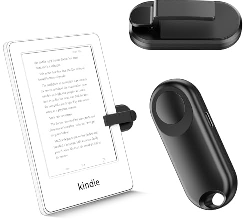 Sycelu K1 RF Fernbedienung zum Seitenwenden zum Lesen auf Kindle, Paperwhite,Kobo,Surface, iPhone/Android Tablets Comics/Romane Fotografieren Kamera Videoaufzeichnung(Schwarz)